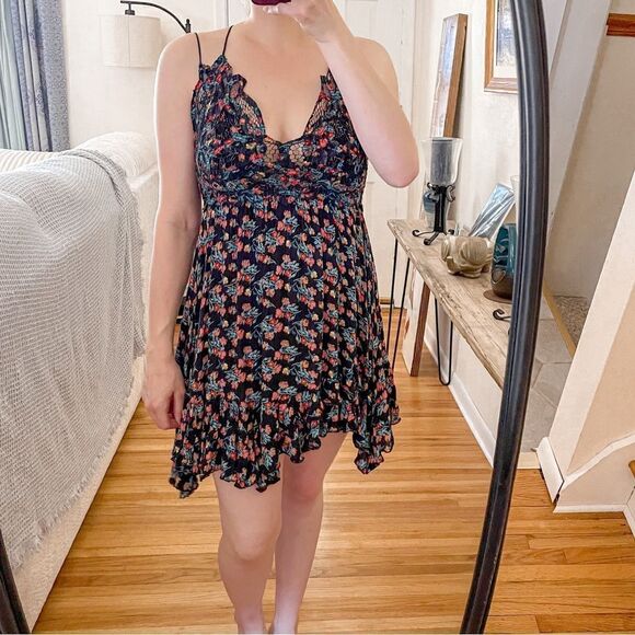 Free People Adella Printed Mini Dress M - Picture 9 of 9